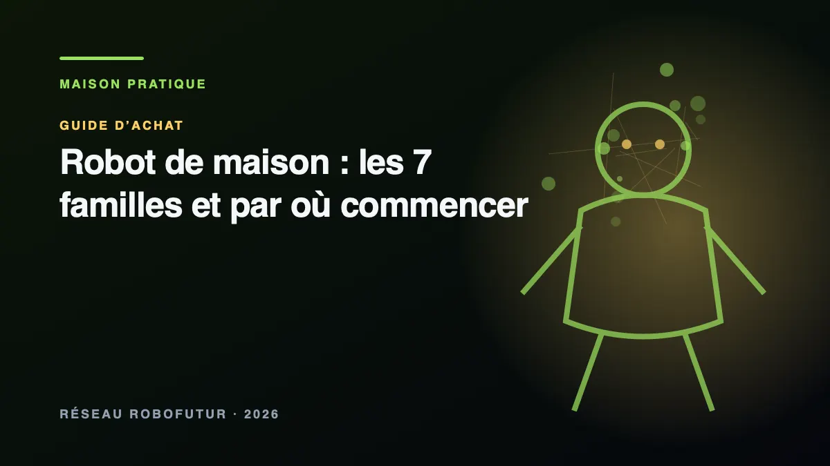Visuel principal du dossier « Robot de maison : les 7 familles et par où commencer »